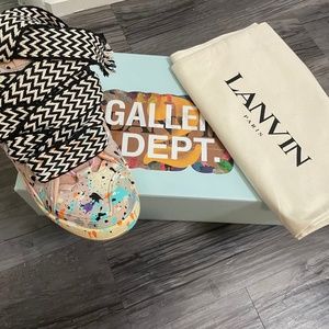 Lanvin Women's Paint-Splatter Pink Sneakers